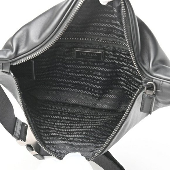 PRADA Body Bag Belt 2VL033 Leather Black S-155468 - Picture 8 of 10